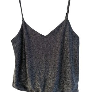 Elegant Black Glittery Women's Top